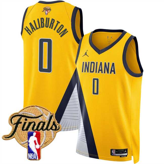 Men's Indiana Pacers #0 Tyrese Haliburton Yellow 2025 Finals Statement Edition Stitched Jersey Dzhi,We sell and wholesale Men's Indiana Pacers #0 Tyrese Haliburton Yellow 2025 Finals Statement Edition Stitched Jersey Dzhi on line form chian!