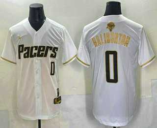 Men's Indiana Pacers #0 Tyrese Haliburton White Gold 2025 Finals Vapor Stitched Baseball Jersey,We sell and wholesale Men's Indiana Pacers #0 Tyrese Haliburton White Gold 2025 Finals Vapor Stitched Baseball Jersey on line form chian!