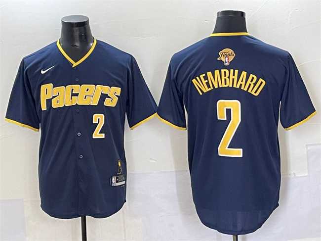 Men's Indiana Pacers #2 Andrew Nembhard Navy 2025 Finals Vapor Stitched Baseball Jersey,We sell and wholesale Men's Indiana Pacers #2 Andrew Nembhard Navy 2025 Finals Vapor Stitched Baseball Jersey on line form chian!