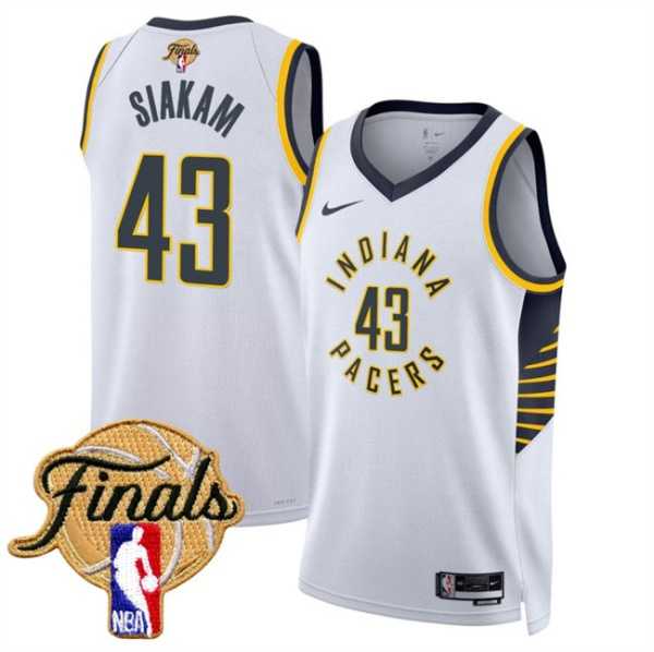 Men's Indiana Pacers #43 Pascal Siakam White 2025 Finals Association Edition Stitched Jersey Dzhi,We sell and wholesale Men's Indiana Pacers #43 Pascal Siakam White 2025 Finals Association Edition Stitched Jersey Dzhi on line form chian!