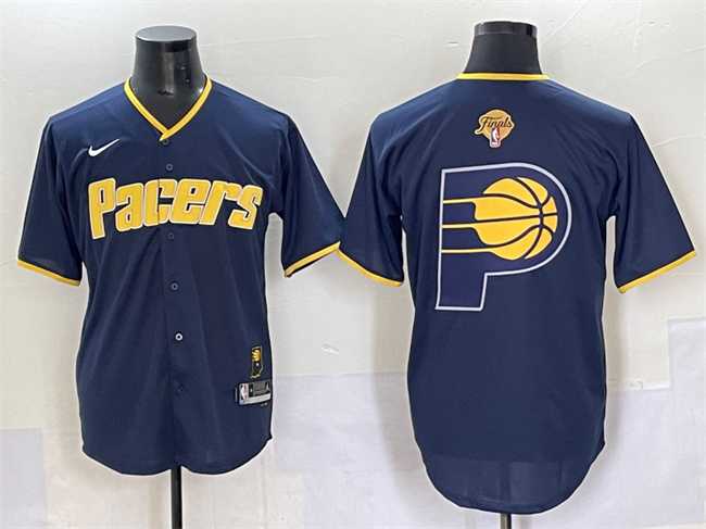 Men's Indiana Pacers Team Big Logo Navy 2025 Finals Vapor Stitched Baseball Jersey,We sell and wholesale Men's Indiana Pacers Team Big Logo Navy 2025 Finals Vapor Stitched Baseball Jersey on line form chian!