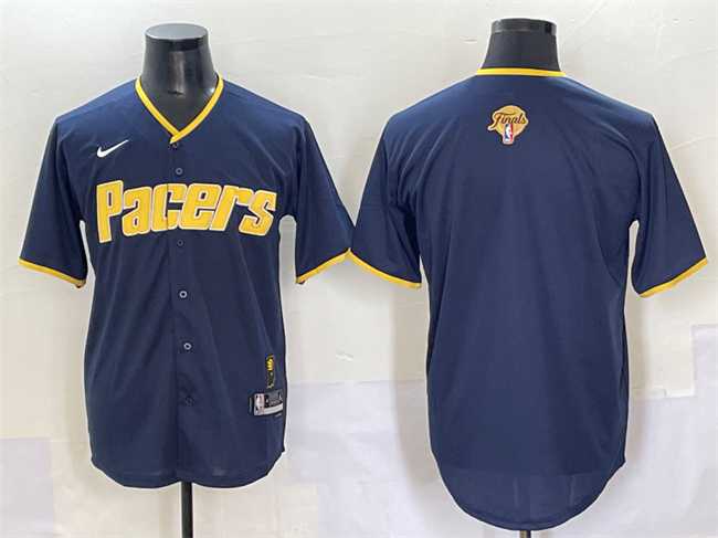 Men's Indiana Pacers Blank Navy 2025 Finals Vapor Stitched Baseball Jersey,We sell and wholesale Men's Indiana Pacers Blank Navy 2025 Finals Vapor Stitched Baseball Jersey on line form chian!