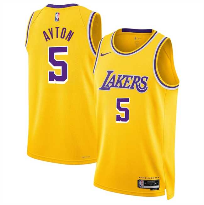 Men's Los Angeles Lakers #5 Deandre Ayton Yellow Icon Edition Stitched Jersey Dzhi,We sell and wholesale Men's Los Angeles Lakers #5 Deandre Ayton Yellow Icon Edition Stitched Jersey Dzhi on line form chian!