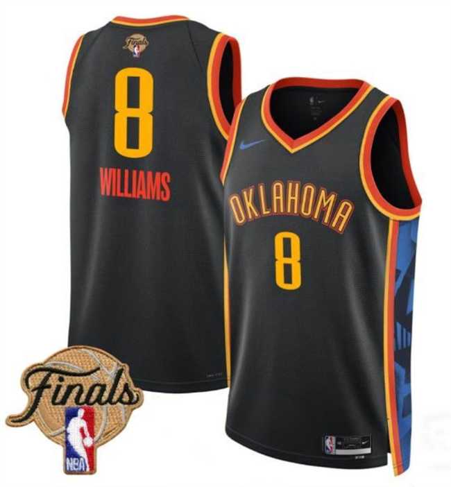 Men's Oklahoma City Thunder #8 Jalen Williams Black 2025 Finals City Edition Stitched Jersey Dzhi,We sell and wholesale Men's Oklahoma City Thunder #8 Jalen Williams Black 2025 Finals City Edition Stitched Jersey Dzhi on line form chian!