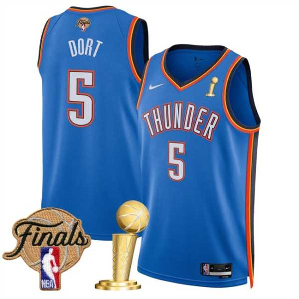 Men's Oklahoma City Thunder #5 Luguentz Dort Blue 2025 Finals Patch And Finals Champions Patch Icon Edition Stitched Jersey Dzhi,We sell and wholesale Men's Oklahoma City Thunder #5 Luguentz Dort Blue 2025 Finals Patch And Finals Champions Patch Icon Edition Stitched Jersey Dzhi on line form chian!