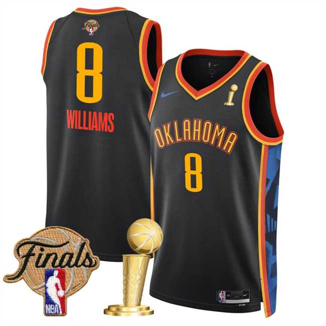 Men's Oklahoma City Thunder #8 Jalen Williams Black 2025 Finals Patch And Finals Champions Patch City Edition Stitched Jersey Dzhi,We sell and wholesale Men's Oklahoma City Thunder #8 Jalen Williams Black 2025 Finals Patch And Finals Champions Patch City Edition Stitched Jersey Dzhi on line form chian!