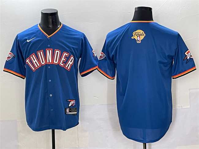 Men's Oklahoma City Thunder Blank Blue 2025 Finals Vapor Stitched Baseball Jersey,We sell and wholesale Men's Oklahoma City Thunder Blank Blue 2025 Finals Vapor Stitched Baseball Jersey on line form chian!