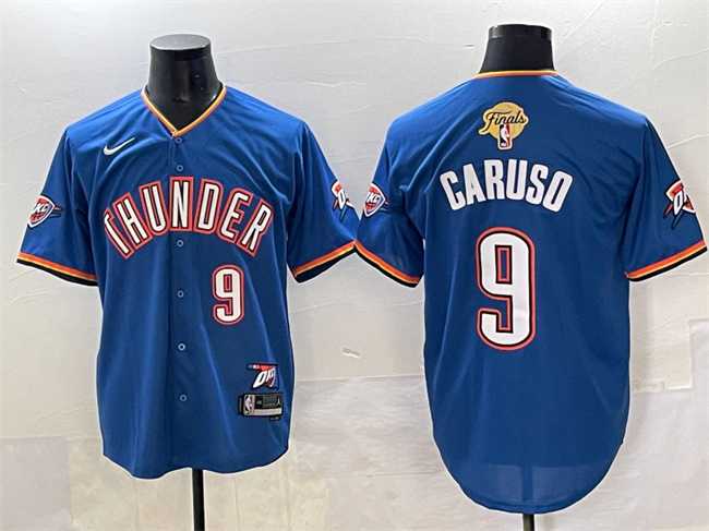 Men's Oklahoma City Thunder #9 Alex Caruso Blue 2025 Finals Vapor Stitched Baseball Jersey,We sell and wholesale Men's Oklahoma City Thunder #9 Alex Caruso Blue 2025 Finals Vapor Stitched Baseball Jersey on line form chian!