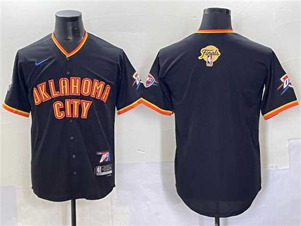 Men's Oklahoma City Thunder Blank Black 2025 Finals Vapor Stitched Baseball Jersey,We sell and wholesale Men's Oklahoma City Thunder Blank Black 2025 Finals Vapor Stitched Baseball Jersey on line form chian!