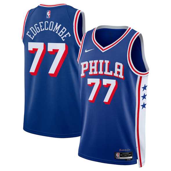 Men's Philadelphia 76ers #77 V. J. Edgecombe Royal 2025 Draft Icon Edition Stitched Jersey Dzhi,We sell and wholesale Men's Philadelphia 76ers #77 V. J. Edgecombe Royal 2025 Draft Icon Edition Stitched Jersey Dzhi on line form chian!