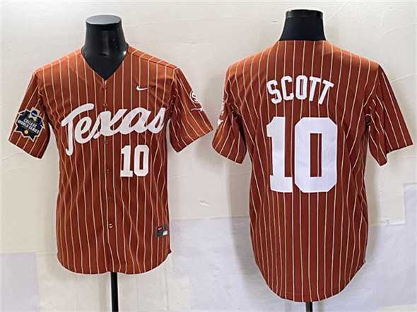 Men's Texas Longhorns #10 Mia Scott Orange Pinstripe 2025 World Series & SEC Patch Stitched Jersey,We sell and wholesale Men's Texas Longhorns #10 Mia Scott Orange Pinstripe 2025 World Series & SEC Patch Stitched Jersey on line form chian!
