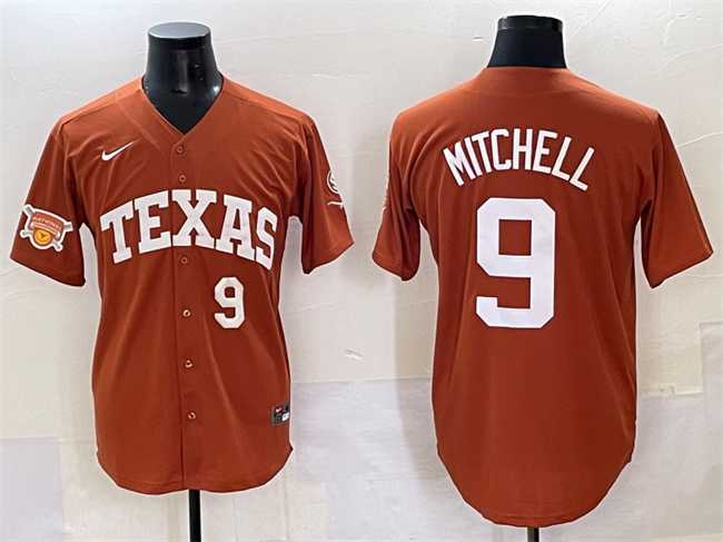 Men's Texas Longhorns #9 Joley Mitchell Orange 2025 Softball National Champions & SEC Patch Stitched Jersey,We sell and wholesale Men's Texas Longhorns #9 Joley Mitchell Orange 2025 Softball National Champions & SEC Patch Stitched Jersey on line form chian!