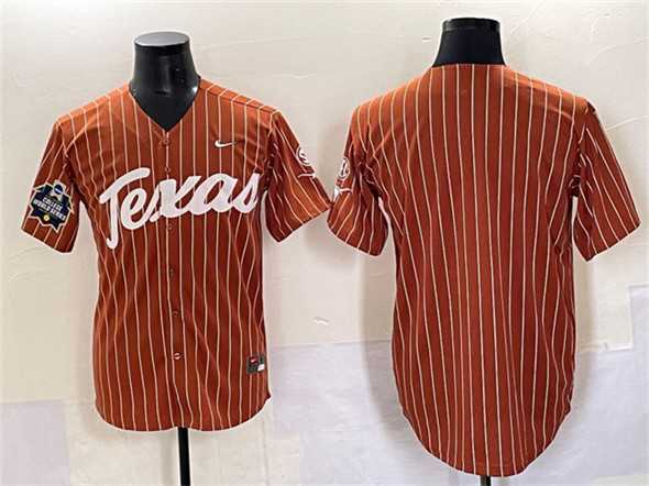 Men's Texas Longhorns Blank Orange Pinstripe 2025 World Series & SEC Patch Stitched Jersey,We sell and wholesale Men's Texas Longhorns Blank Orange Pinstripe 2025 World Series & SEC Patch Stitched Jersey on line form chian!