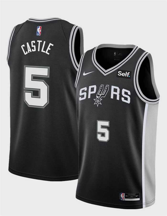 Men's San Antonio Spurs #5 Stephon Castle Black  Stitched Jersey Dzhi,We sell and wholesale Men's San Antonio Spurs #5 Stephon Castle Black  Stitched Jersey Dzhi on line form chian!