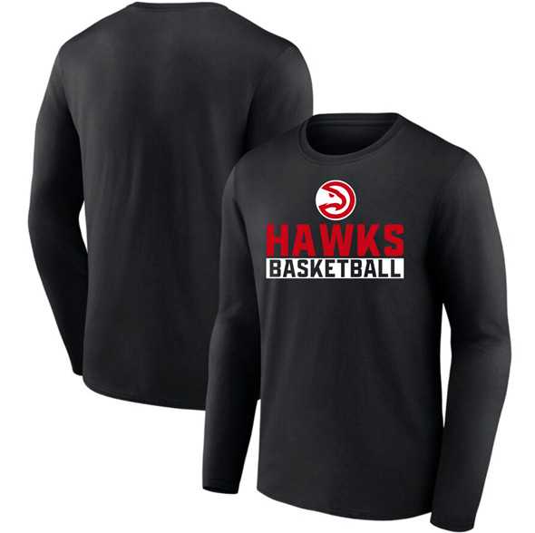 Men's Atlanta Hawks Black Let's Go Long Sleeve T-Shirt,We sell and wholesale Men's Atlanta Hawks Black Let's Go Long Sleeve T-Shirt on line form chian!