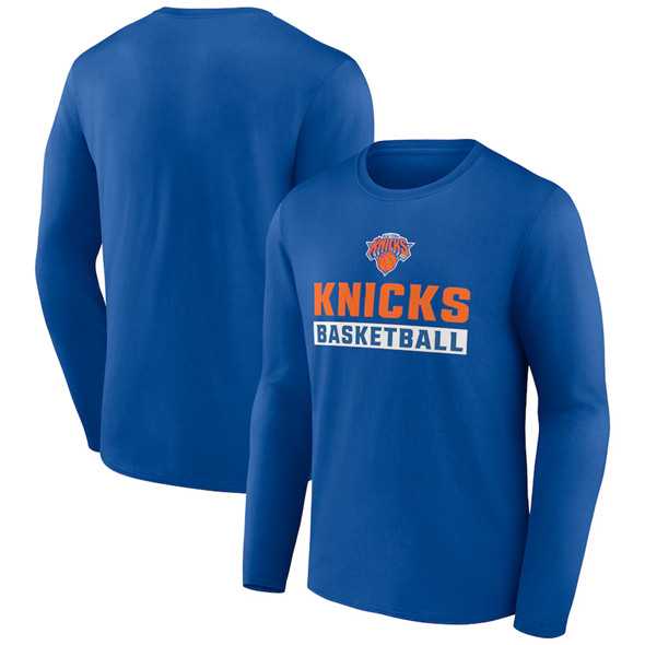 Men's New York Knicks Royal Let's Go Long Sleeve T-Shirt,We sell and wholesale Men's New York Knicks Royal Let's Go Long Sleeve T-Shirt on line form chian!