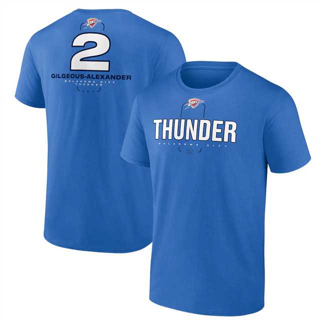 Men's Oklahoma City Thunder #2 Shai Gilgeous-Alexander Blue Behind The Back Name & Number T-Shirt,We sell and wholesale Men's Oklahoma City Thunder #2 Shai Gilgeous-Alexander Blue Behind The Back Name & Number T-Shirt on line form chian!