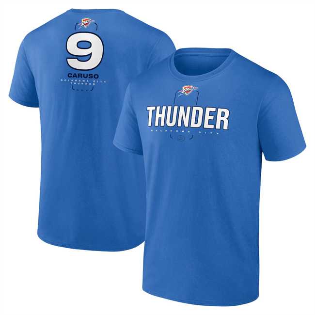 Men's Oklahoma City Thunder #9 Alex Caruso Blue Behind The Back Name & Number T-Shirt,We sell and wholesale Men's Oklahoma City Thunder #9 Alex Caruso Blue Behind The Back Name & Number T-Shirt on line form chian!