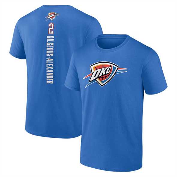 Men's Oklahoma City Thunder #2 Shai Gilgeous-Alexander Blue Playmaker Name & Number T-Shirt,We sell and wholesale Men's Oklahoma City Thunder #2 Shai Gilgeous-Alexander Blue Playmaker Name & Number T-Shirt on line form chian!