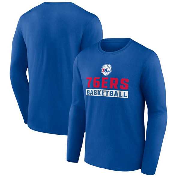 Men's Philadelphia 76ers Royal Let's Go Long Sleeve T-Shirt,We sell and wholesale Men's Philadelphia 76ers Royal Let's Go Long Sleeve T-Shirt on line form chian!