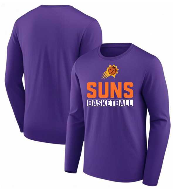 Men's Phoenix Suns Purple Let's Go Long Sleeve T-Shirt,We sell and wholesale Men's Phoenix Suns Purple Let's Go Long Sleeve T-Shirt on line form chian!