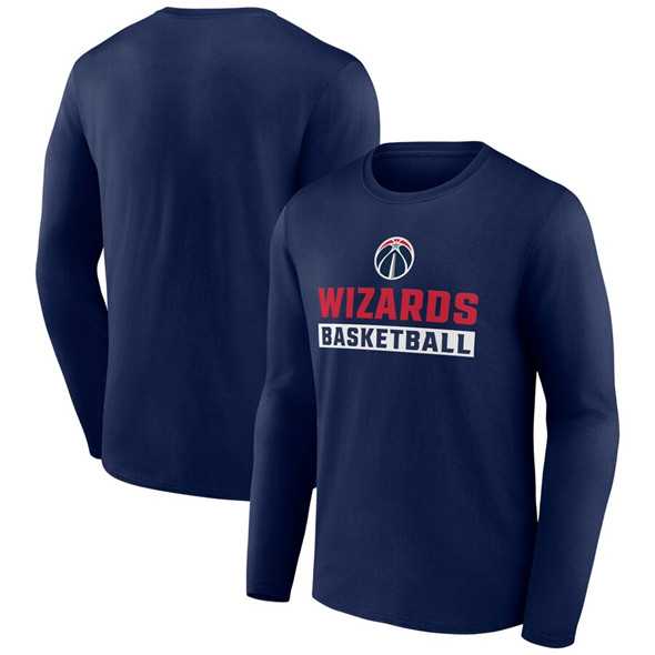 Men's Washington Wizards Navy Let's Go Long Sleeve T-Shirt,We sell and wholesale Men's Washington Wizards Navy Let's Go Long Sleeve T-Shirt on line form chian!