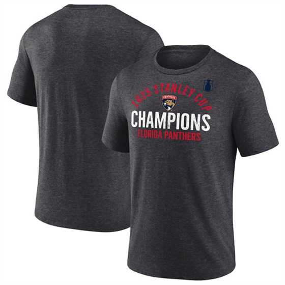 Men's Florida Panthers Heather Charcoal 2025 Stanley Cup Champions Rush Tri-Blend T-Shirt,We sell and wholesale Men's Florida Panthers Heather Charcoal 2025 Stanley Cup Champions Rush Tri-Blend T-Shirt on line form chian!