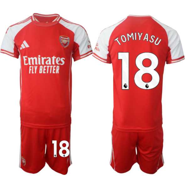 Men's Arsenal F.C #18 Takehiro Tomiyasu Red 2025 Home Soccer Jersey Suit,We sell and wholesale Men's Arsenal F.C #18 Takehiro Tomiyasu Red 2025 Home Soccer Jersey Suit on line form chian!