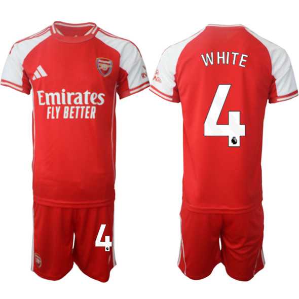 Men's Arsenal F.C #4 Ben White Red 2025 Home Soccer Jersey Suit,We sell and wholesale Men's Arsenal F.C #4 Ben White Red 2025 Home Soccer Jersey Suit on line form chian!