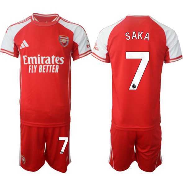 Men's Arsenal F.C #7 Bukayo Saka Red 2025 Home Soccer Jersey Suit,We sell and wholesale Men's Arsenal F.C #7 Bukayo Saka Red 2025 Home Soccer Jersey Suit on line form chian!