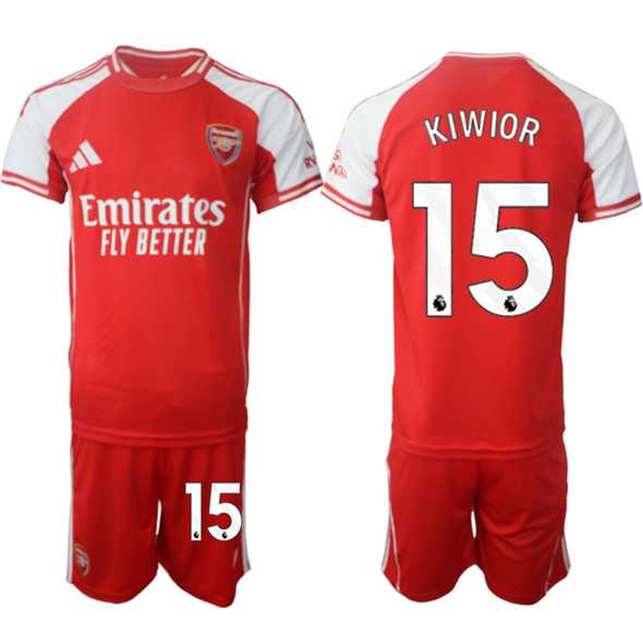 Men's Arsenal F.C #15 Jakub Kiwior Red 2025 Home Soccer Jersey Suit,We sell and wholesale Men's Arsenal F.C #15 Jakub Kiwior Red 2025 Home Soccer Jersey Suit on line form chian!