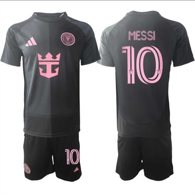Men's Inter Miami CF #10 Lionel Messi 2025 Black Away Soccer Jersey Suit,We sell and wholesale Men's Inter Miami CF #10 Lionel Messi 2025 Black Away Soccer Jersey Suit on line form chian!