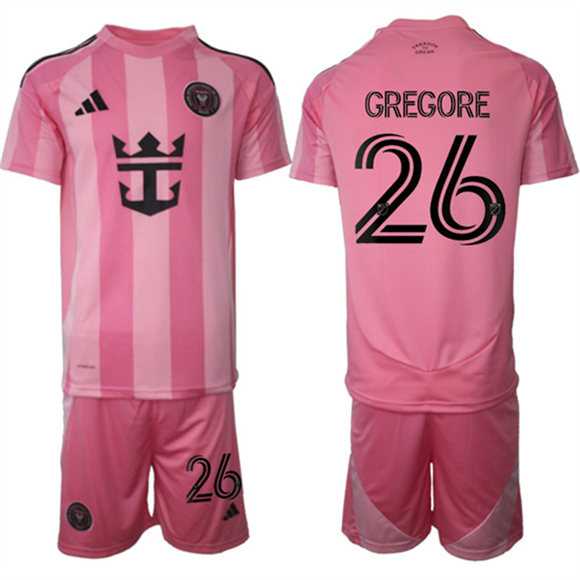 Men's Inter Miami CF #26 Gregore 25-26 Pink Home Soccer Jersey Suit,We sell and wholesale Men's Inter Miami CF #26 Gregore 25-26 Pink Home Soccer Jersey Suit on line form chian!