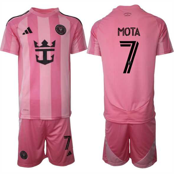 Men's Inter Miami CF #7 Jean Mota 25-26 Pink Home Soccer Jersey Suit,We sell and wholesale Men's Inter Miami CF #7 Jean Mota 25-26 Pink Home Soccer Jersey Suit on line form chian!