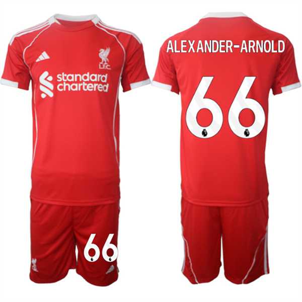 Men's Liverpool #66 Trent Alexander-Arnold 2025 Red Home Soccer Jersey Suit,We sell and wholesale Men's Liverpool #66 Trent Alexander-Arnold 2025 Red Home Soccer Jersey Suit on line form chian!