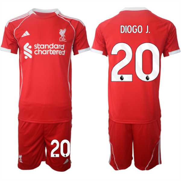 Men's Liverpool #20 Diogo 2025 Red Home Soccer Jersey Suit,We sell and wholesale Men's Liverpool #20 Diogo 2025 Red Home Soccer Jersey Suit on line form chian!