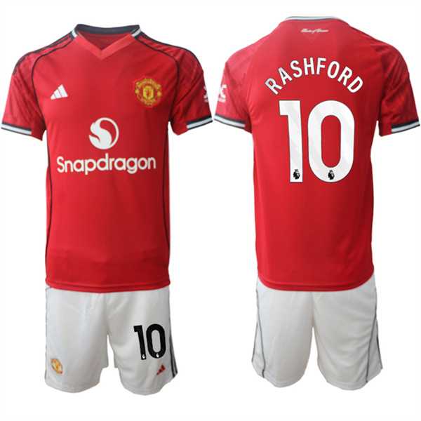 Men's Manchester United #10 Marcus Rashford 2025-26 Red Home Soccer Jersey Suit,We sell and wholesale Men's Manchester United #10 Marcus Rashford 2025-26 Red Home Soccer Jersey Suit on line form chian!