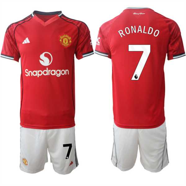 Men's Manchester United #7 Ranoldo 2025-26 Red Home Soccer Jersey Suit,We sell and wholesale Men's Manchester United #7 Ranoldo 2025-26 Red Home Soccer Jersey Suit on line form chian!