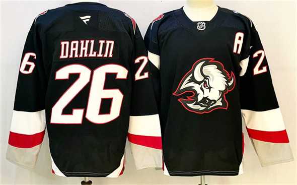 Men's Buffalo Sabres #26 Rasmus Dahlin Black 2024-25 Alternate With A Patch Stitched Jersey,We sell and wholesale Men's Buffalo Sabres #26 Rasmus Dahlin Black 2024-25 Alternate With A Patch Stitched Jersey on line form chian!