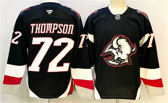 Men's Buffalo Sabres #72 Tage Thompson Black 2024-25 Alternate Stitched Hockey Jersey,We sell and wholesale Men's Buffalo Sabres #72 Tage Thompson Black 2024-25 Alternate Stitched Hockey Jersey on line form chian!