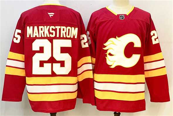 Men's Calgary Flames #25 Jacob Markstrom Red 2024-25 Home Stitched Hockey Jersey,We sell and wholesale Men's Calgary Flames #25 Jacob Markstrom Red 2024-25 Home Stitched Hockey Jersey on line form chian!