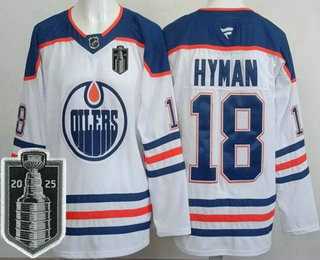 Men's Edmonton Oilers #18 Zach Hyman White 2025 Stanley Cup Final Authentic Jersey,We sell and wholesale Men's Edmonton Oilers #18 Zach Hyman White 2025 Stanley Cup Final Authentic Jersey on line form chian!