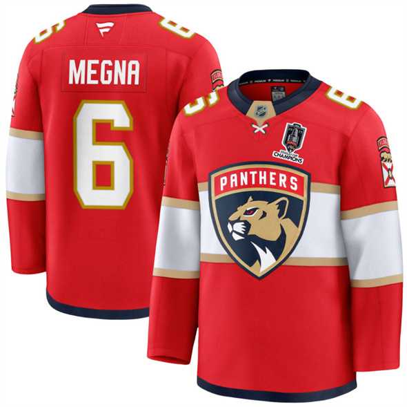 Men's Florida Panthers #6 Jaycob Megna Red Home 2025 Stanley Cup Champions Patch Stitched Jersey Dzhi,We sell and wholesale Men's Florida Panthers #6 Jaycob Megna Red Home 2025 Stanley Cup Champions Patch Stitched Jersey Dzhi on line form chian!