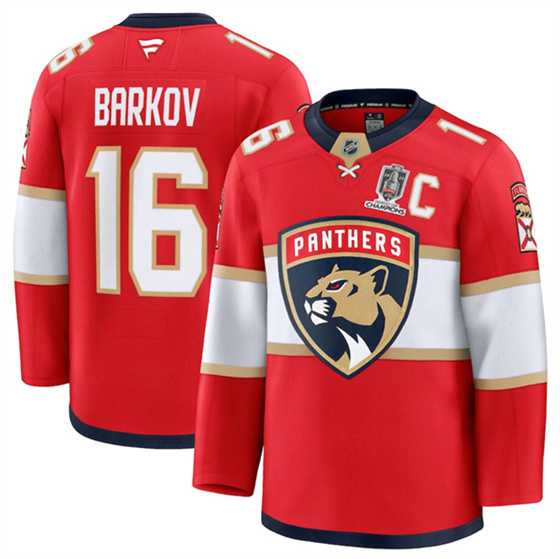 Men's Florida Panthers #16 Aleksander Barkov Red Home 2025 Stanley Cup Champions & C Patch Stitched Hockey Jersey Dzhi,We sell and wholesale Men's Florida Panthers #16 Aleksander Barkov Red Home 2025 Stanley Cup Champions & C Patch Stitched Hockey Jersey Dzhi on line form chian!