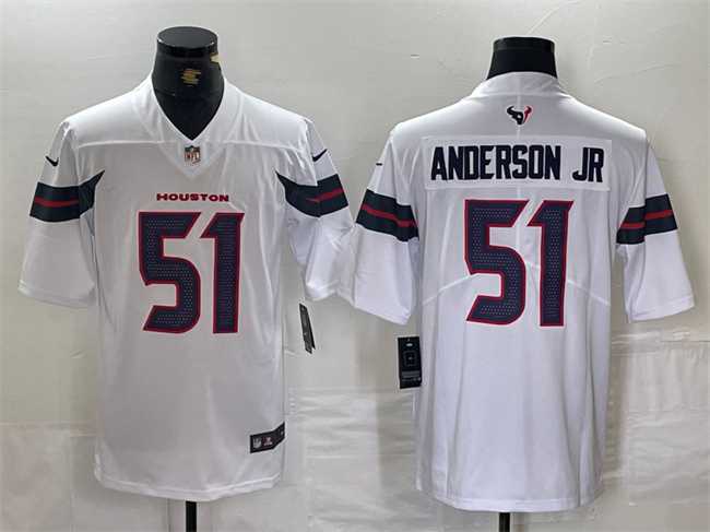 Men's Houston Texans #51 Will Anderson Jr. White Vapor Untouchable Football Stitched Jersey,We sell and wholesale Men's Houston Texans #51 Will Anderson Jr. White Vapor Untouchable Football Stitched Jersey on line form chian!