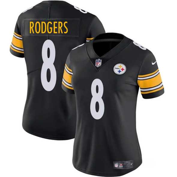Women's Pittsburgh Steelers #8 Aaron Rodgers Black 2025 Vapor Untouchable Limited Stitched Jersey Dzhi,We sell and wholesale Women's Pittsburgh Steelers #8 Aaron Rodgers Black 2025 Vapor Untouchable Limited Stitched Jersey Dzhi on line form chian!