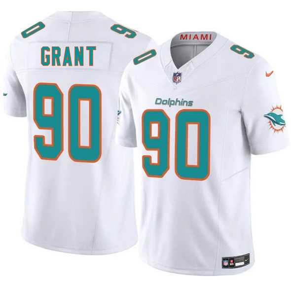 Men & Women & Youth Miami Dolphins #90 Kenneth Grant White 2025 Draft F.U.S.E. Vapor Limited Stitched Jersey,We sell and wholesale Men & Women & Youth Miami Dolphins #90 Kenneth Grant White 2025 Draft F.U.S.E. Vapor Limited Stitched Jersey on line form chian!
