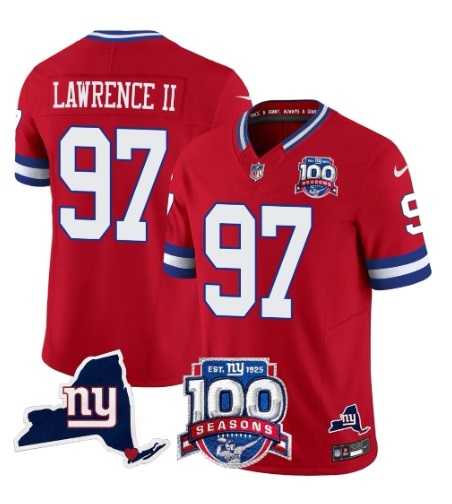 Men'sNew York Giants #97 Dexter Lawrence II Red 2025 F.U.S.E. 100th Season & State Patch Vapor Limited Stitched Jersey,We sell and wholesale Men'sNew York Giants #97 Dexter Lawrence II Red 2025 F.U.S.E. 100th Season & State Patch Vapor Limited Stitched Jersey on line form chian!