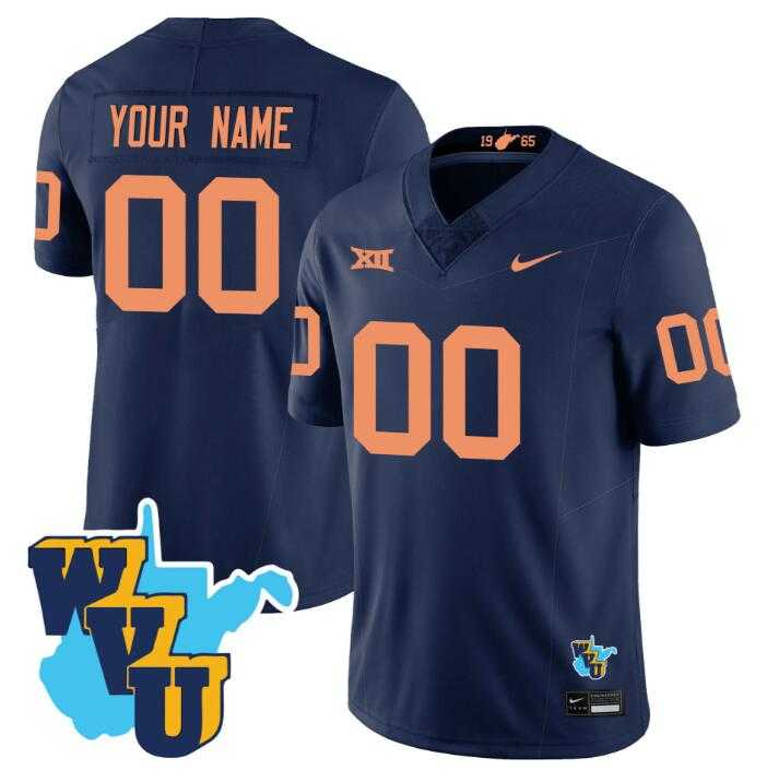 Men's West Virginia Mountaineers ACTIVE PLAYER Custom Navy F.U.S.E. 1965-2025 Throwback Stitched Jersey,We sell and wholesale Men's West Virginia Mountaineers ACTIVE PLAYER Custom Navy F.U.S.E. 1965-2025 Throwback Stitched Jersey on line form chian!