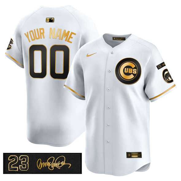 Men's Chicago Cubs Active Player Custom White Gold Ryne Sandberg Tribute Vapor Limited V3 Stitched Baseball Jersey,We sell and wholesale Men's Chicago Cubs Active Player Custom White Gold Ryne Sandberg Tribute Vapor Limited V3 Stitched Baseball Jersey on line form chian!